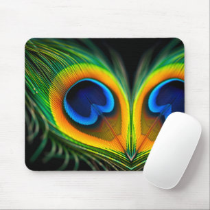Extreme Macro of Peacock Feather Eye Mouse Pad