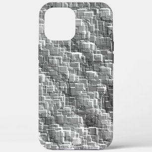Extreme overlay mess of grey embossed squares iPhone 12 pro max case