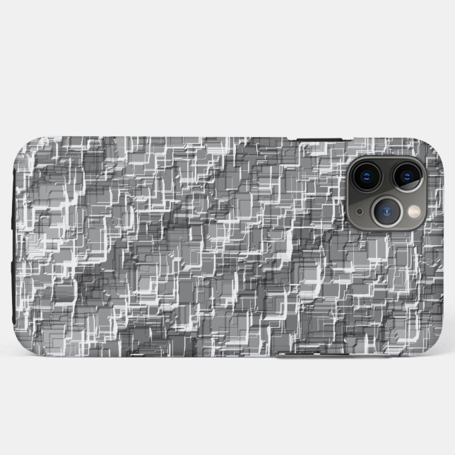 Extreme overlay mess of grey embossed squares Case-Mate iPhone case (Back (Horizontal))