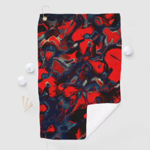 Extreme red spots on grey edges a dark background golf towel