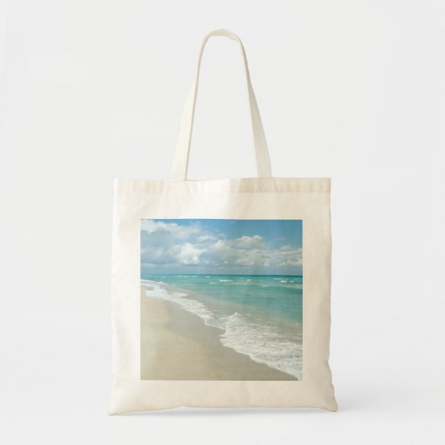 Extreme Relaxation Beach View White Sand Tote Bag (Front)