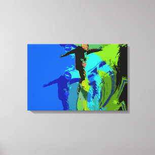 Extreme Riding- Snowboarders   Canvas Print