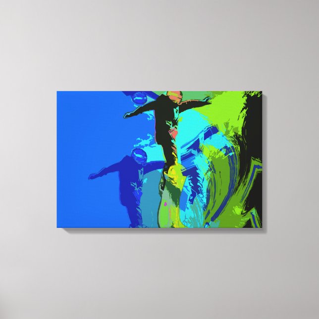 Extreme Riding- Snowboarders   Canvas Print (Front)