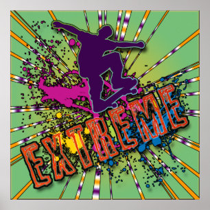 EXTREME SKATEBOARDING POSTER