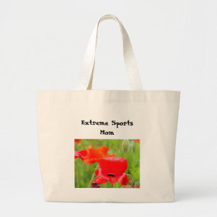 Extreme Sports Mom! Tote bag Red Poppy Flowers