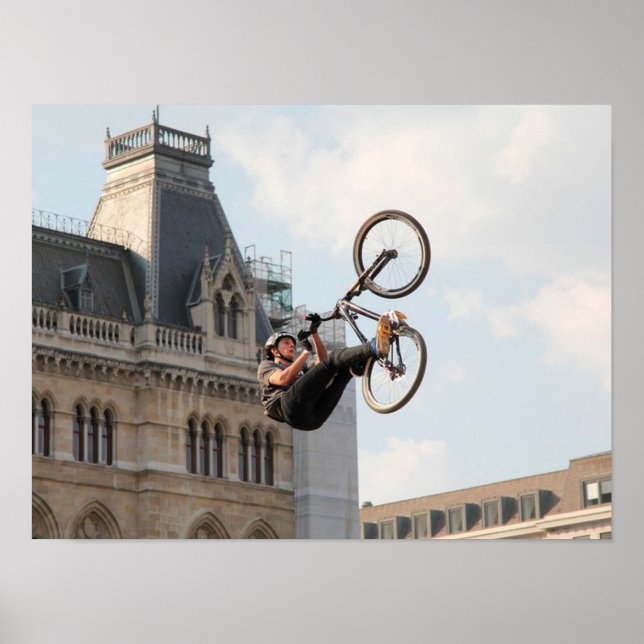 Extreme Sports Poster:Guy on Bike doing Tricks Poster (Front)