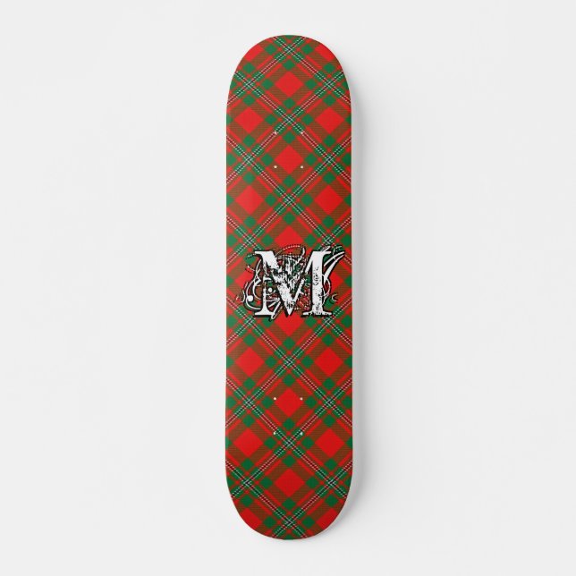 Extreme Tartan Clan Gregor MacGregor Monogram Skateboard (Front)