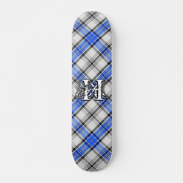 Extreme Tartan Clan Hannay Monogram Skateboard (Front)
