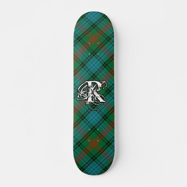 Extreme Tartan Clan Ross Monogram Skateboard (Front)