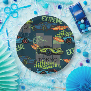 Extreme Tokyo Street Racing Pattern Paper Plate