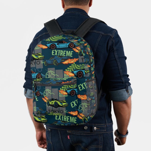 Extreme Tokyo Street Racing Pattern Printed Backpack (Insitu (Model))
