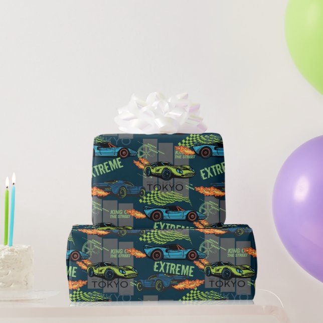 Extreme Tokyo Street Racing Pattern Wrapping Paper (Party Gifts)