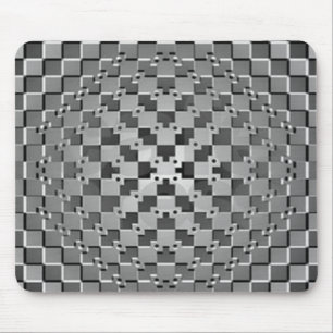extremely challenging optical illusion mouse pad