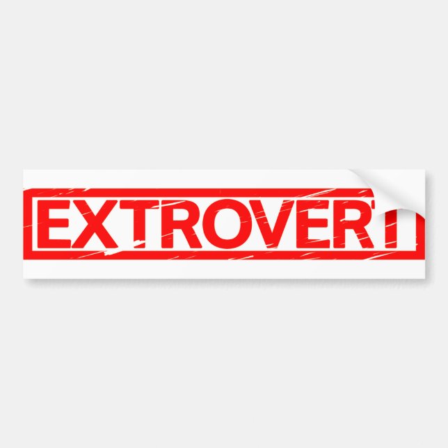 Extrovert Stamp Bumper Sticker (Front)
