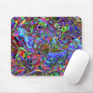 Exuberant Colour Flowing Abstract Mouse Pad