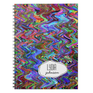Exuberant Customized Colour Zigzag Abstract Notebook