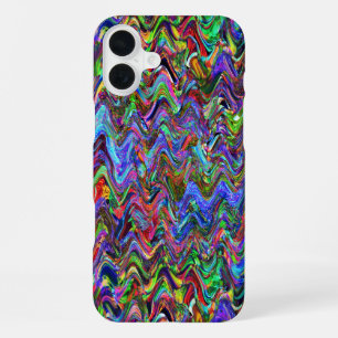 Exuberant Zigzag Artist Colours iPhone 16 Plus Case