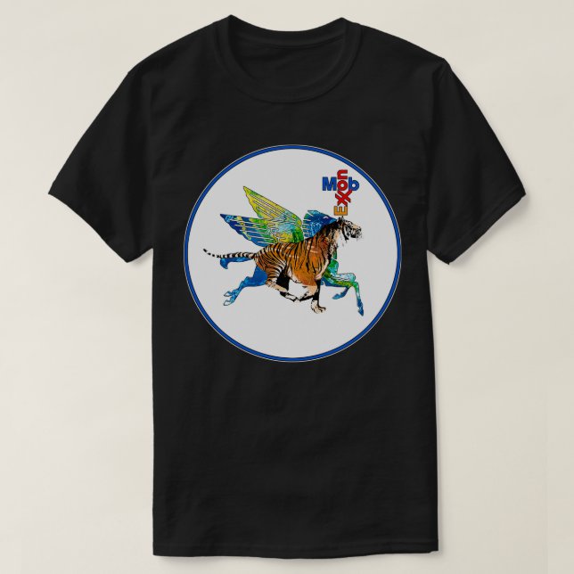 Exxon Mobile Hybrid Tiger Pegasus T-Shirt (Design Front)