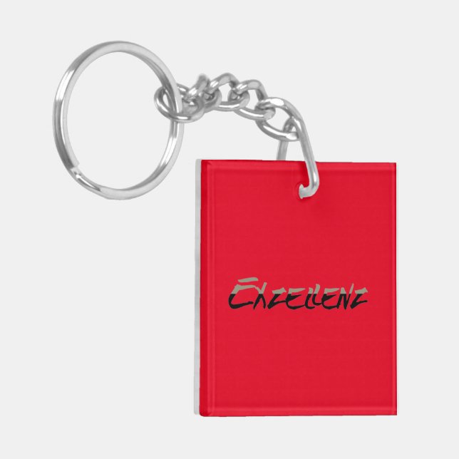 Exzellenz Acrylic Keychain (Front Left)