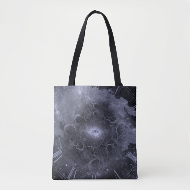 Eye and clock face tote bag (Front)