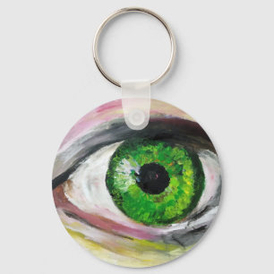Eye art painting keychain