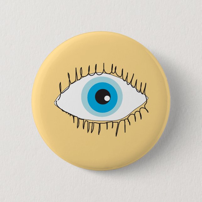 Eye badge looking at you eyes sight 2 inch round button (Front)