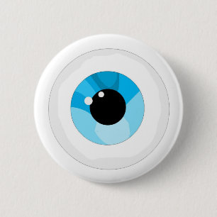 Eye ball 2 inch round button