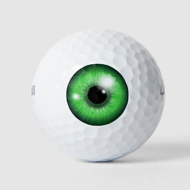 Eye Ball Green Golf Balls (Front)