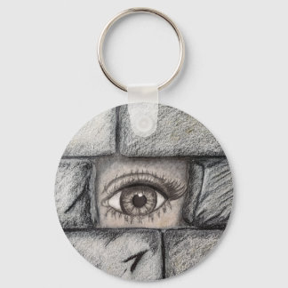 "Eye Behind Wall" Keychain
