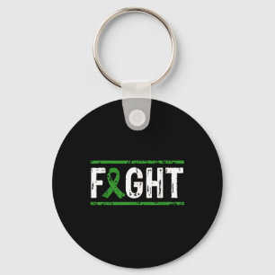Eye Cancer Awareness Fight Cancer Green Ribbon  Keychain