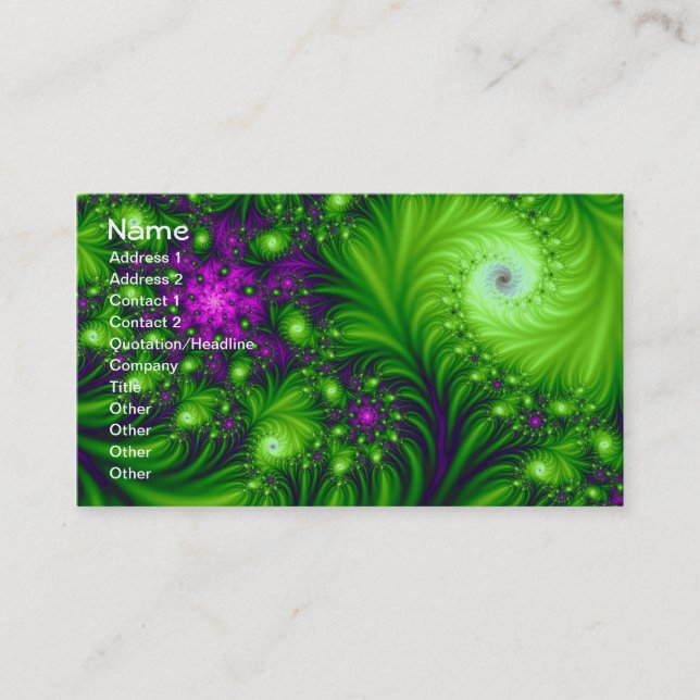 Eye Candy Cute Colourful Abstract Floral Art Business Card (Front)