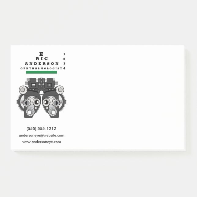 Eye Care Specialist Phoropter Post-it Notes (Front)