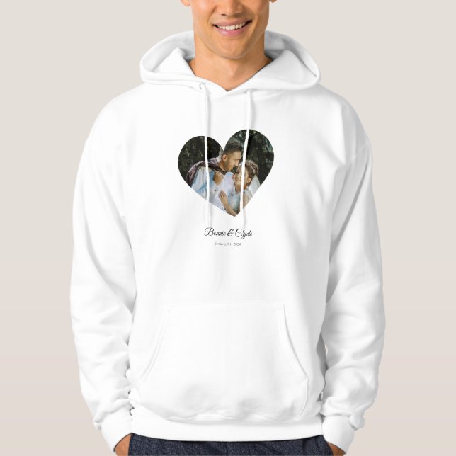 Eye-casing Heart Couple Gold and Black Hoodie (Front)