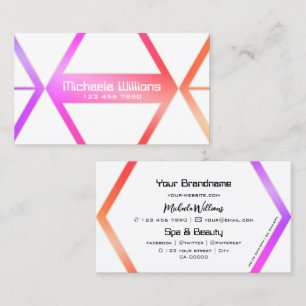 Eye Catcher Colorful with White Geometric Stylish Business Card