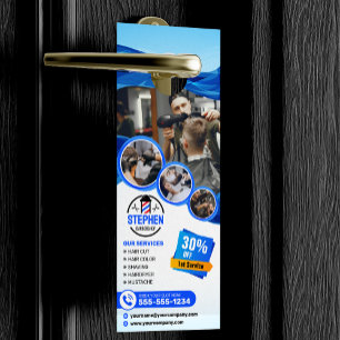 Eye-Catching Barber Shop Hairdresser Hair Stylist  Door Hanger