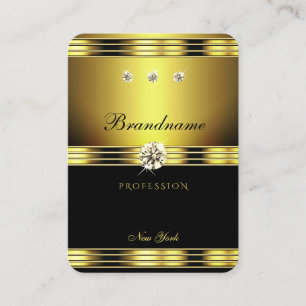 Eye Catching Black and Gold Jewels Diamonds Business Card