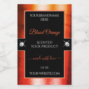 Eye Catching Black Orange Brilliants Product Label