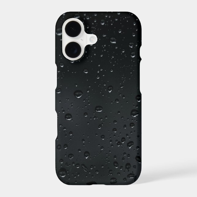 Eye Catching Black Textured Raindrop (Verso)