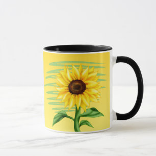 Eye Catching Bright Yellow Sunflower Mug