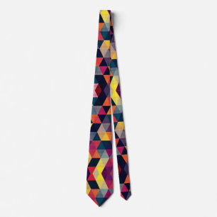 Eye Catching Colourful Fun Party Pattern Geometric Tie