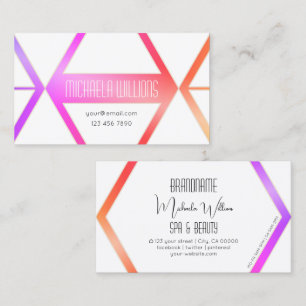 Eye Catching Colourful with White Geometric Modern Business Card