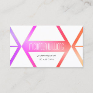 Eye Catching Colourful with White Geometric Modern Business Card