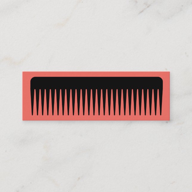 Eye Catching Comb Mini Business Card (Front)