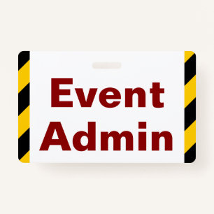 Eye-Catching "Event Admin" Badge