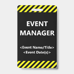 Eye-Catching "EVENT MANAGER" Badge