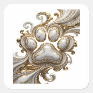 Eye-Catching Gold Abstract Gift Sticker