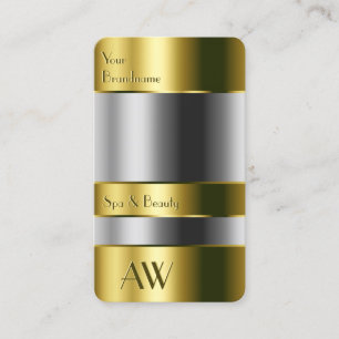 Eye Catching Gold Container Glass Optics Monogram Business Card