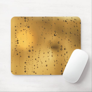 Eye Catching Golden Textured Raindrop Mouse Pad
