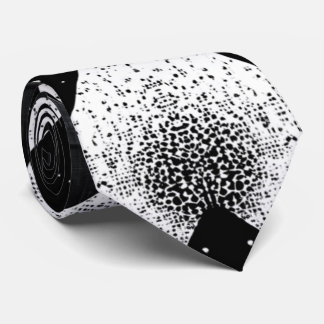 Eye-Catching Monochrome Stipple Abstract Neck Tie
