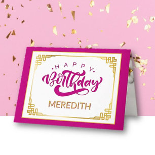 Eye Catching! Personalized Happy Birthday Card